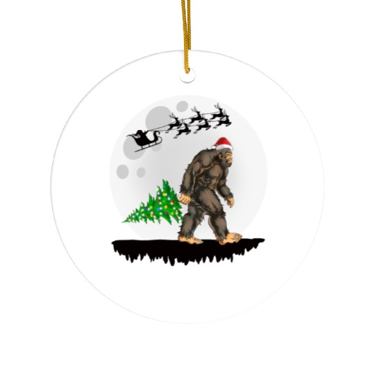 Bigfoot Christmas Tree Lights Believe Sasquatch Ceramic Ornaments
