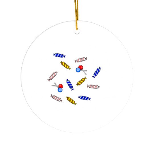 Colorful Candy and Lollipop Pattern Ceramic Ornaments