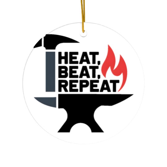 Heat Beat Repeat Ceramic Ornaments