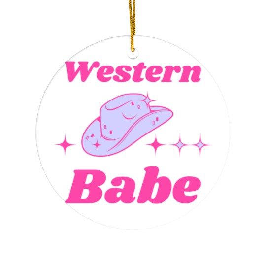 Western Babe Ceramic Ornaments