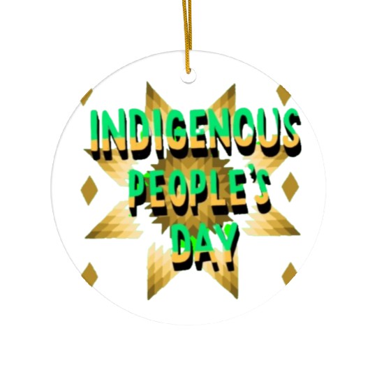 Indigenous People Logos Ceramic Ornaments