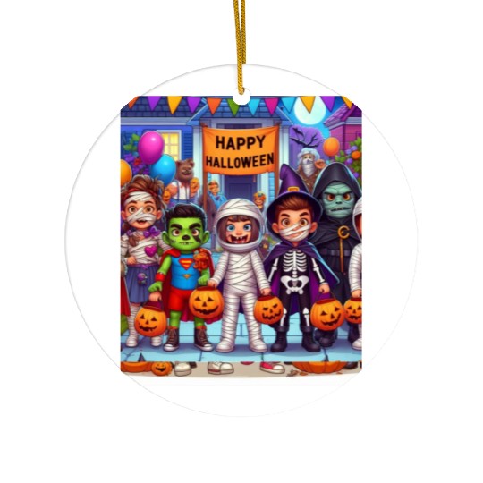 Happy Halloween Ceramic Ornaments