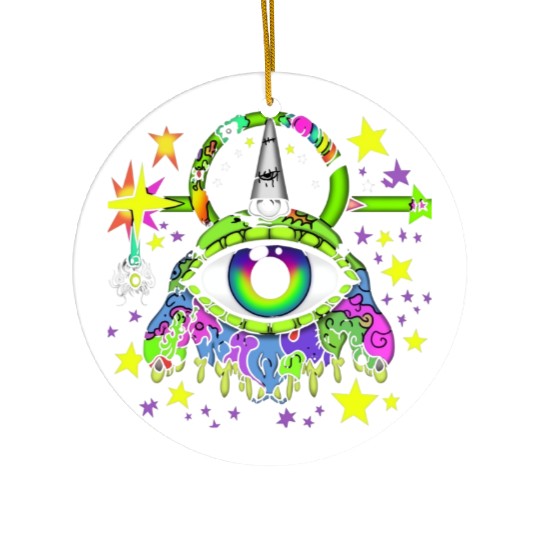 Crazy Psychedelic Pop Punk Monster Ceramic Ornaments