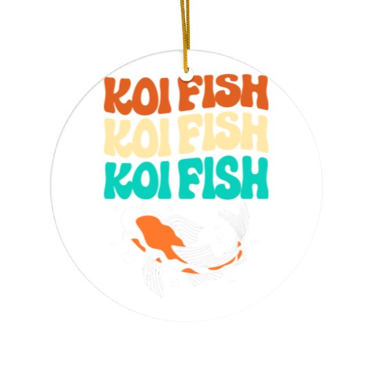 Retro Colorful Koi Fish Japanese Koi Carp Fish Ceramic Ornaments