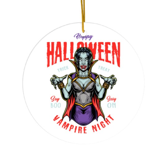 Halloween Vampire Night Ceramic Ornaments