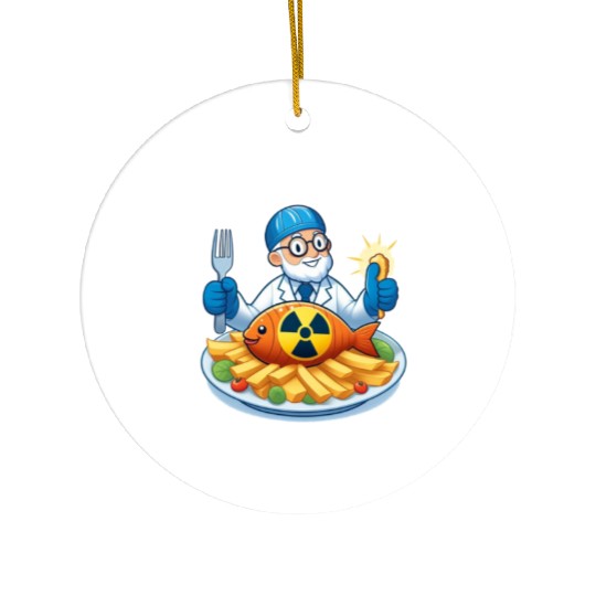 Fission Chips Science Fun Physics Humor Quote Ceramic Ornaments