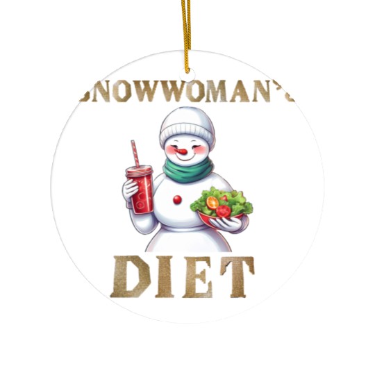 Snowwoman's Sweet and Salty Cravings Ceramic Ornaments