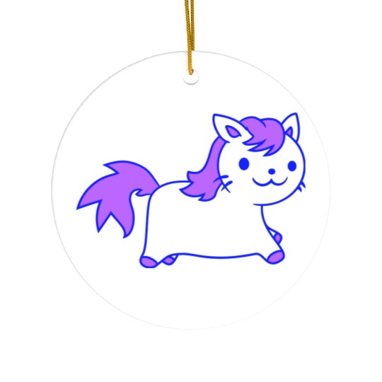 Little Pony Cat Face Little Small Horse Riding Fun Ceramic Ornaments