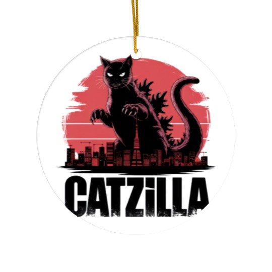 Catzilla: Fierce Feline Monster Ceramic Ornaments