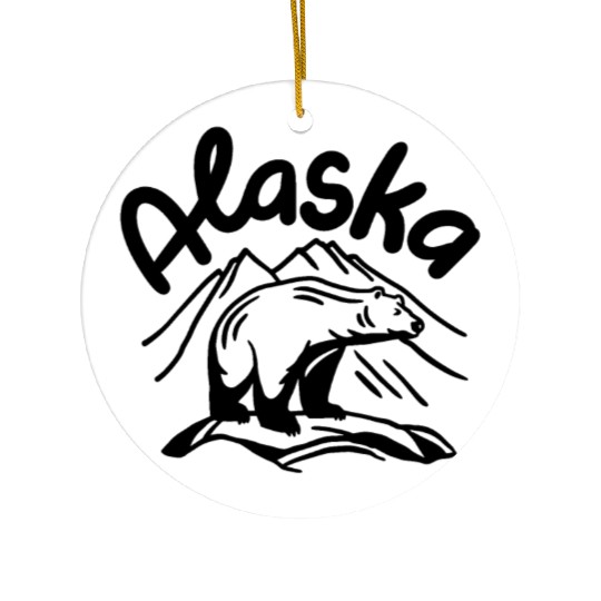 Alaska Bear Adventure Lovers Ceramic Ornaments