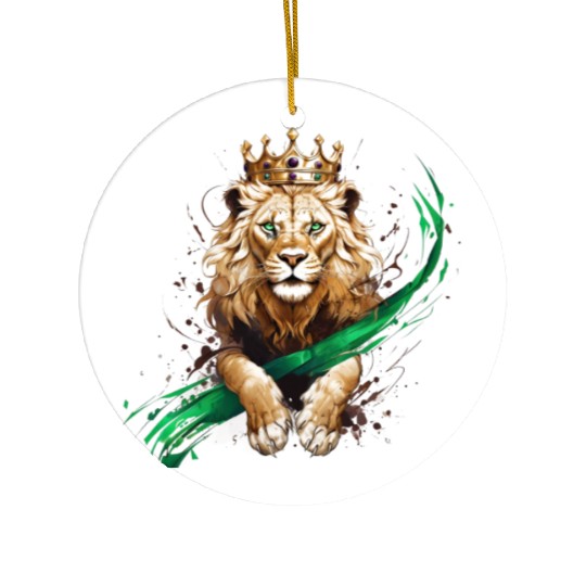 Brave Lion Ceramic Ornaments