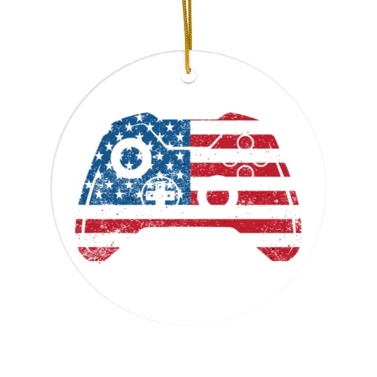 USA Gamer Gaming Ceramic Ornaments