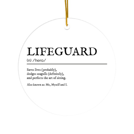 Funny and Creative Swimming Lifeguard Ceramic Ornaments