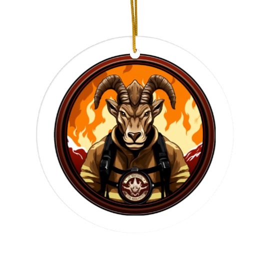 Capricorn Firefighter Ceramic Ornaments