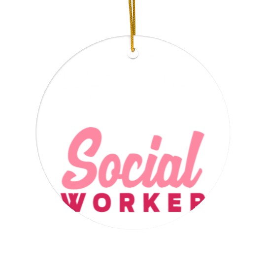 Black And Proud Social Worker Ceramic Ornaments