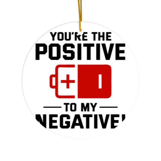 Electrician Valentine: Positive to My Negative Ceramic Ornaments
