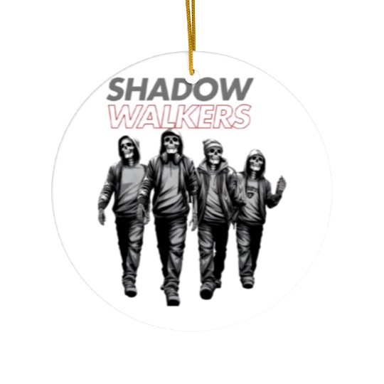 Street Shadows: Hip-Hop Skeleton Crew Ceramic Ornaments