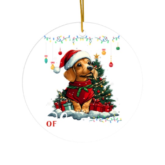 Dachshund Christmas Tree Lights Decorations Dog Ceramic Ornaments