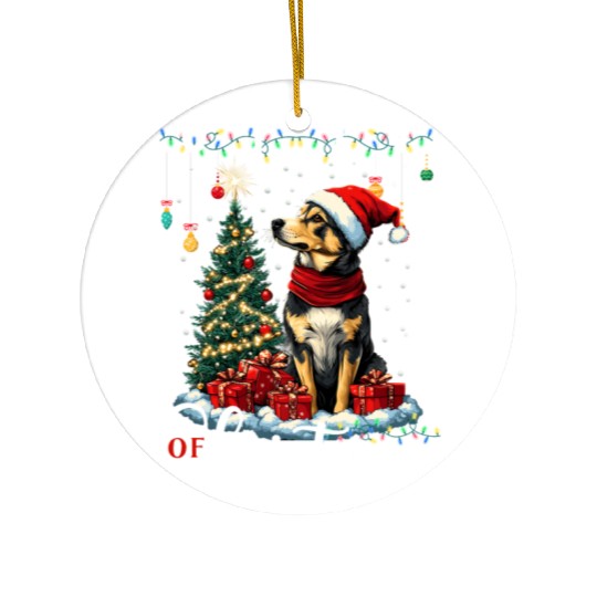 German Shepherd Christmas Tree Decorations Dog Ceramic Ornaments