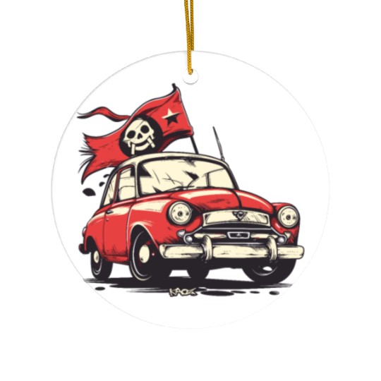Communist Soviet Pirate Retro Car Ceramic Ornaments