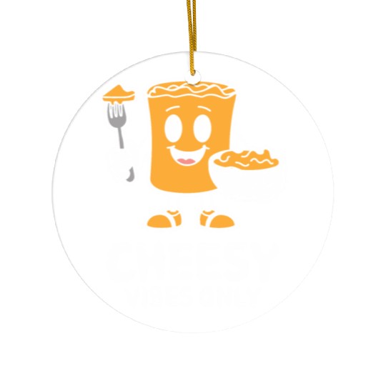 Cheesy Vibes Only Cartoon Delight Ceramic Ornaments