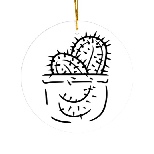 2 Chest Pocket Cactus Plants Prickly Cacti In Bag Ceramic Ornaments