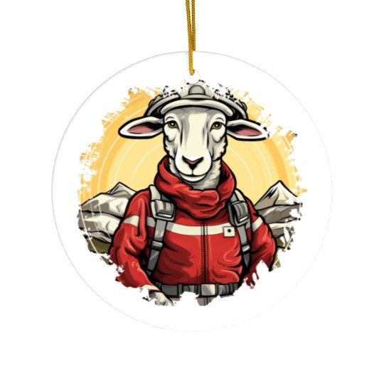 Sheep Firefighter Ceramic Ornaments