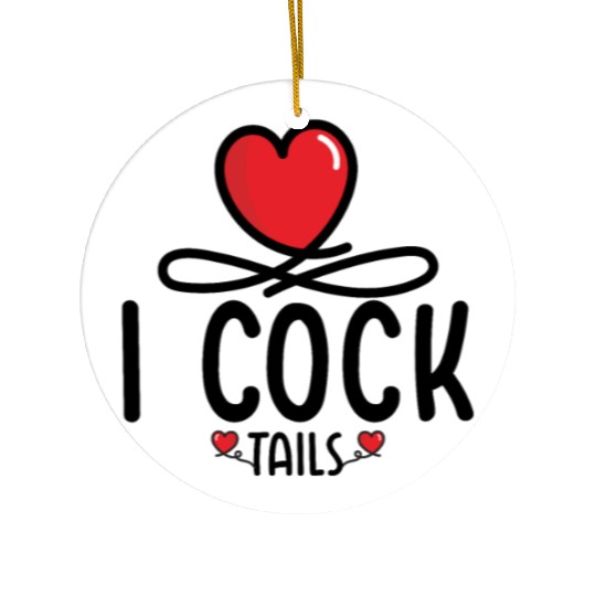 Funny I Love Cocktails 5 Ceramic Ornaments