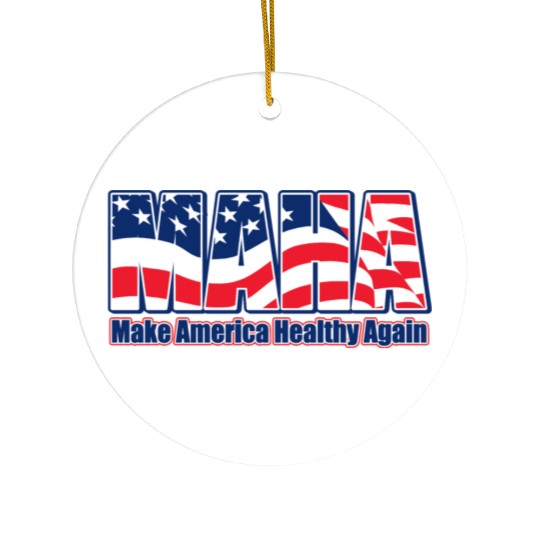 Patriotic Flag Typography Design Ceramic Ornaments