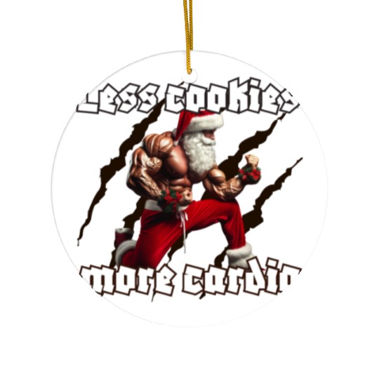Muscle Santa Ceramic Ornaments – Christmas Workout Apparel