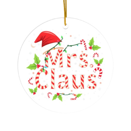 MRS CLAUS Ceramic Ornaments