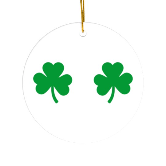 Shamrock Boobs Irish Boobies St Patricks Day Ceramic Ornaments