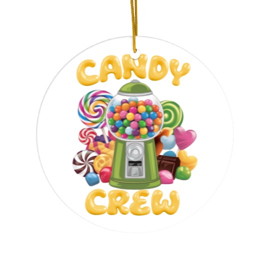 Candy Security Crew Lollipop Gummy Sweet Birthday Ceramic Ornaments