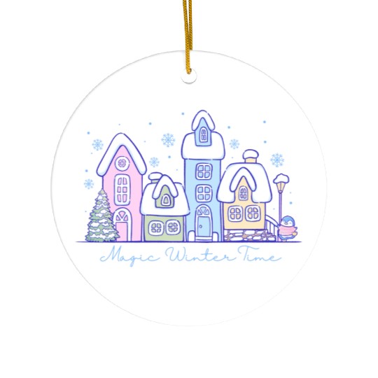 Magic winter time Ceramic Ornaments