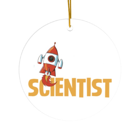 Rocket Scientist Cute Cartoon Rocket Fun Ceramic Ornaments