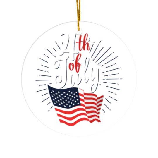 4th of July Ceramic Ornaments