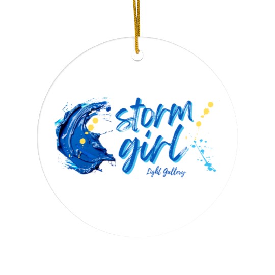 Storm girl, artistic Ceramic Ornaments
