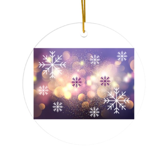 Sparkle and snowflakes Ceramic Ornaments