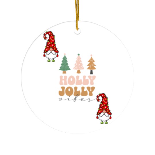 Holly Jolly Vibes Ceramic Ornaments