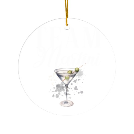 Team Martini Cocktail Bartender Ceramic Ornaments