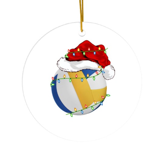 Volleyball Player Ugly Christmas Ceramic Ornaments