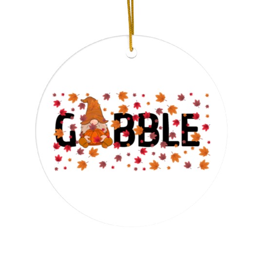 GOBBLE TURKEY PODIATRIST FUNNY THANKSGIVING Ceramic Ornaments