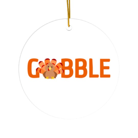 GOBBLE TURKEY PODIATRIST FUNNY THANKSGIVING Ceramic Ornaments