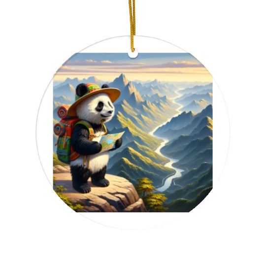 Panda Adventure Ceramic Ornaments