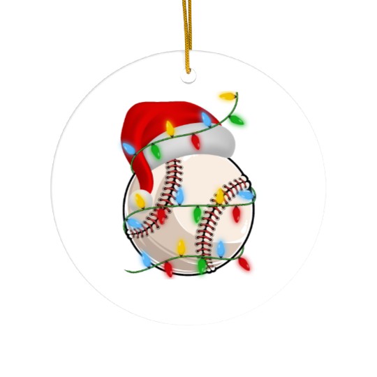 Baseball Christmas Ceramic Ornaments