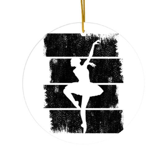 Female Ballet Dancer Sketch Ceramic Ornaments