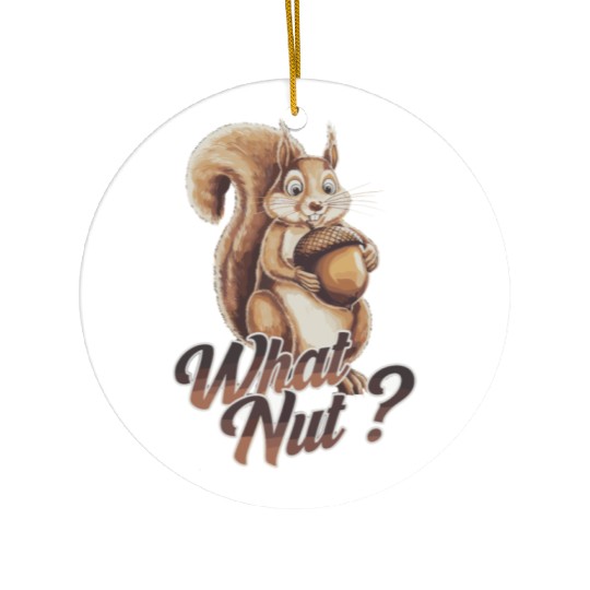 Cute Squirrel Holding Acorn What Nut for Ceramic Ornaments