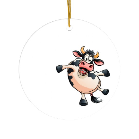 I Did Not Trip The Floor Looked Sad - Funny Cow Ceramic Ornaments