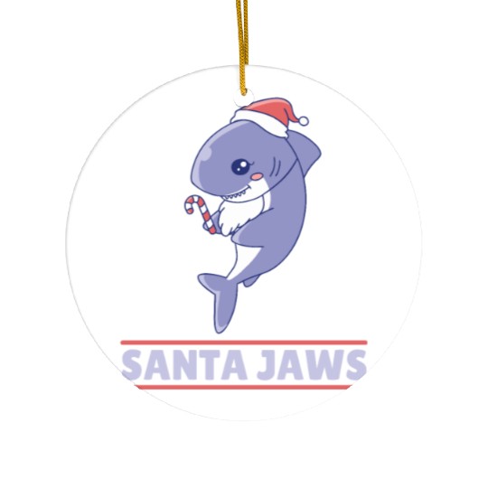 Santa Jaws Ceramic Ornaments