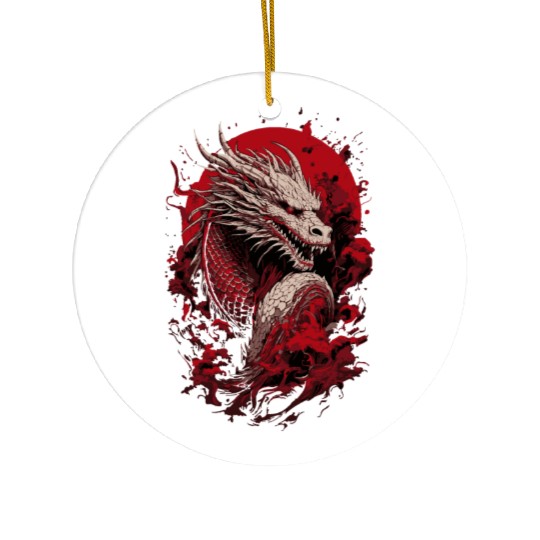 Japanese Dragon, Ghostly Ceramic Ornaments